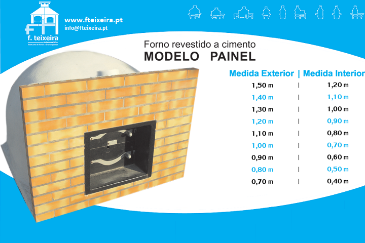 Forno Revestido a Cimento em Painel