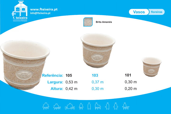 Vaso Redondo em Brita