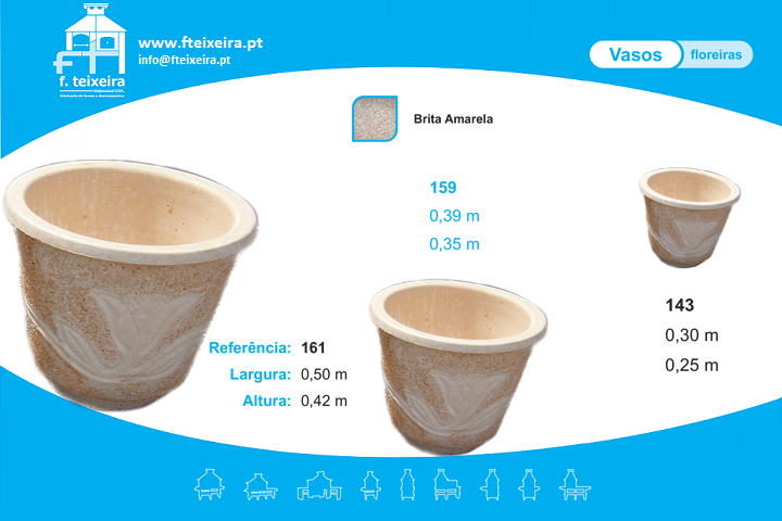 Vaso Redondo em Brita